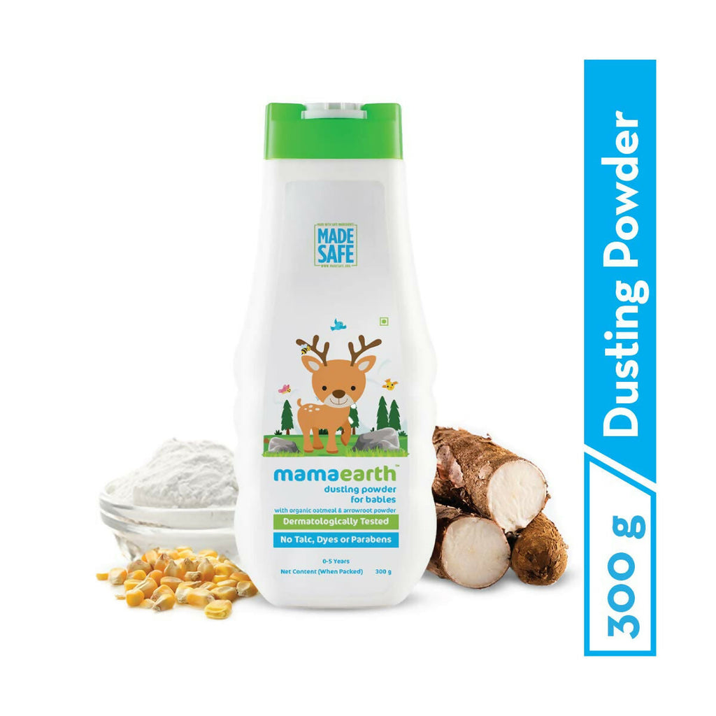 Mamaearth Daily Moisturizing Lotion & Dusting Powder with Organic Oatmeal & Arrowroot Powder for Babies