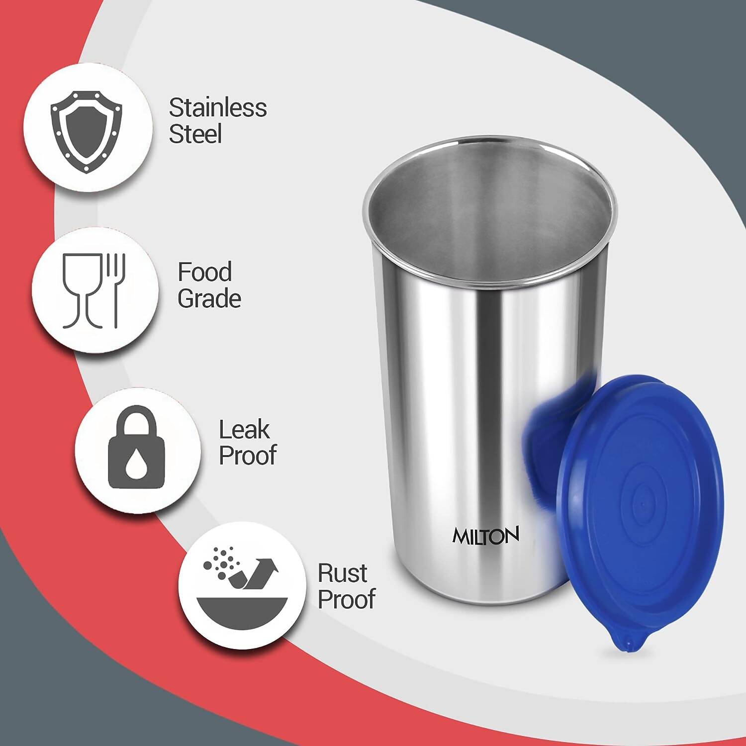 Milton Stainless Steel Tumbler with Lid - 415ml