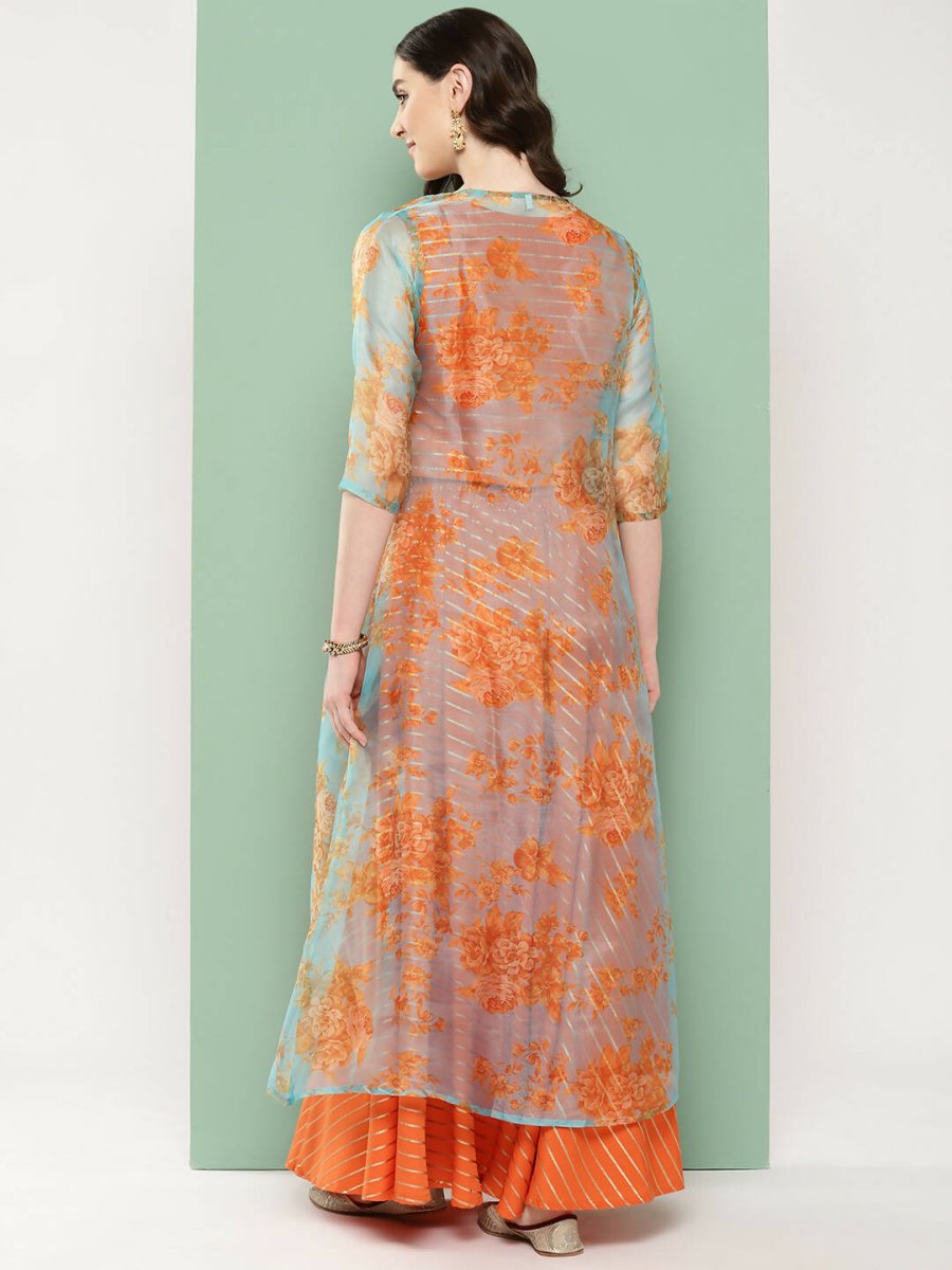 Ahalyaa Women's Traditional Wear Co-ods - Orange