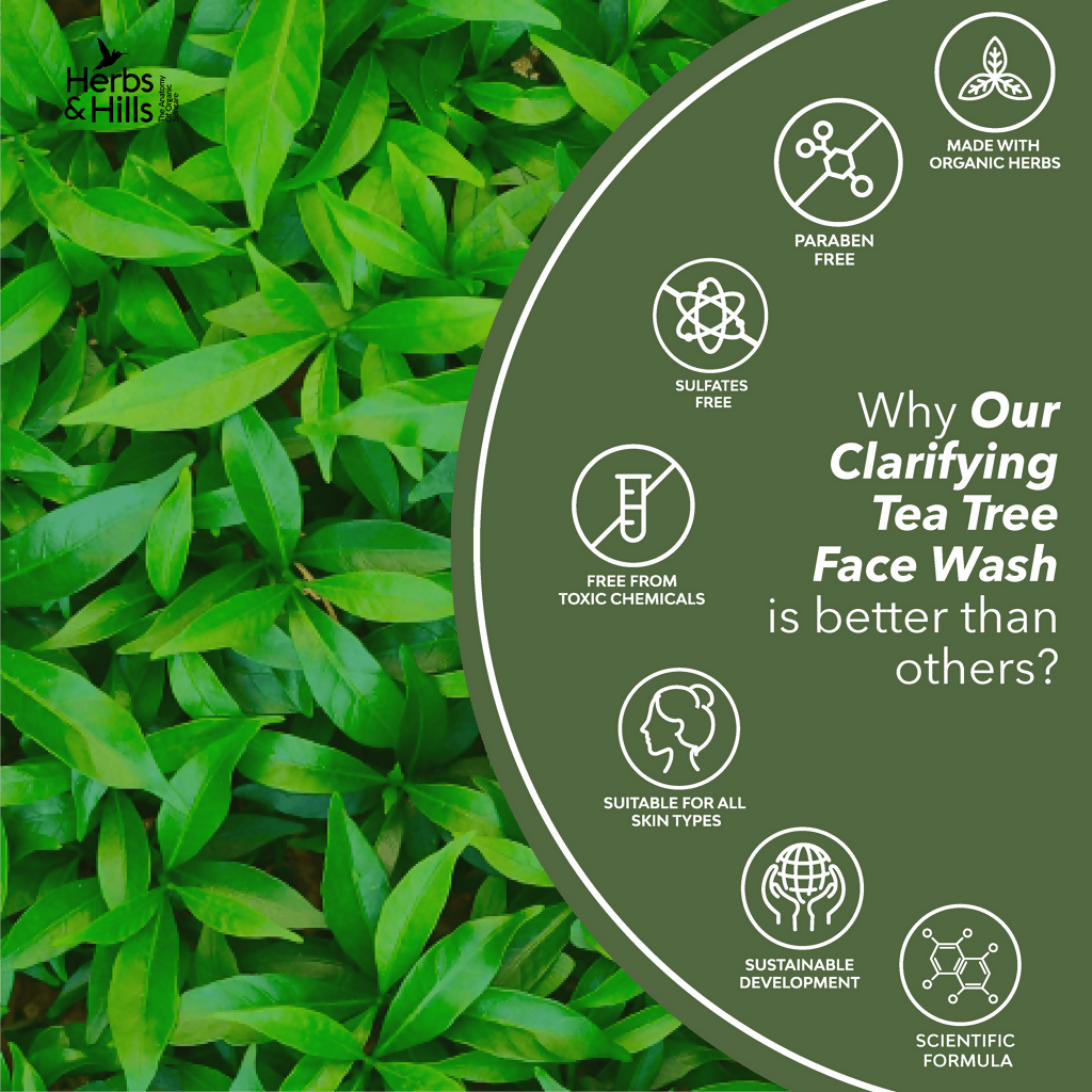 Herbs & Hills Clarifying Tea Tree Face Wash