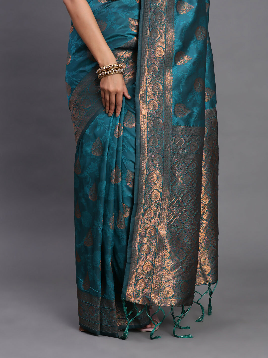 Shree Shyam Fashion Silk Teal Blue Saree