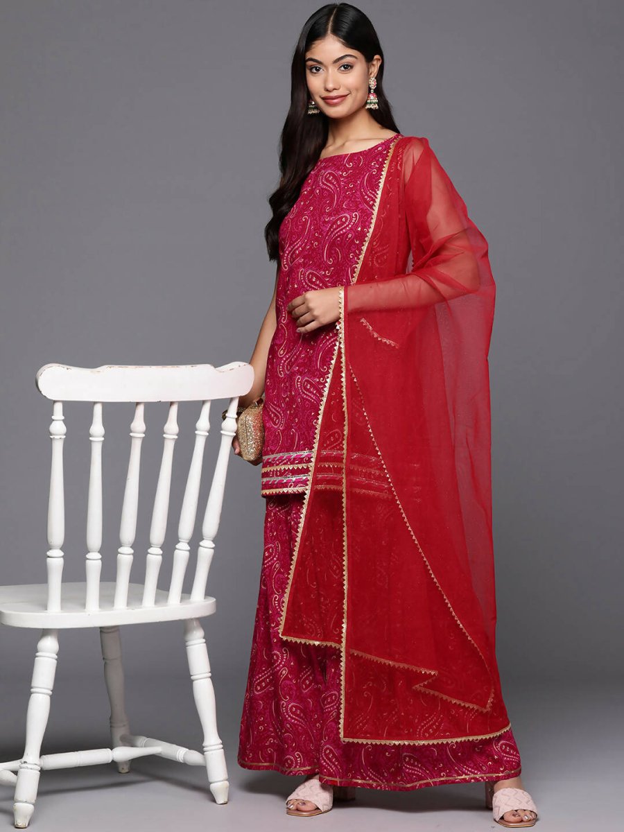 Ahalyaa Women's Traditional wear Kurta Set - Red