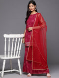 Ahalyaa Women's Traditional wear Kurta Set - Red