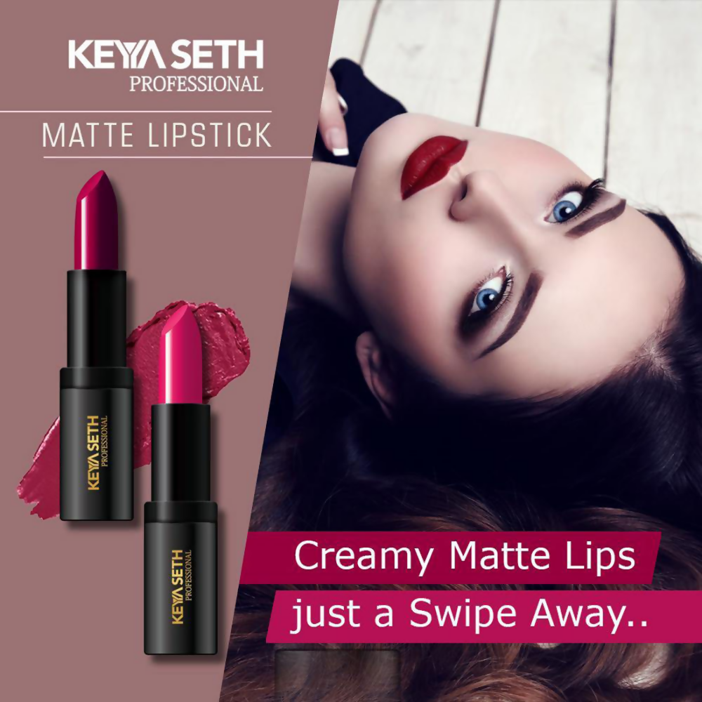 Keya Seth Aromatherapy Professional Matte Lipstick - Deep Bright Red
