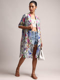 Zaccai Women's Multicolor Muslin Tropical Shrug