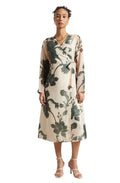 Zaccai Women's Cream Organza Floral Dress