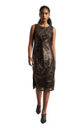 Zaccai Women's Black Poly Elastane Sequined Dress