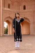 Zibaa Modal Black Chikankari Kurti