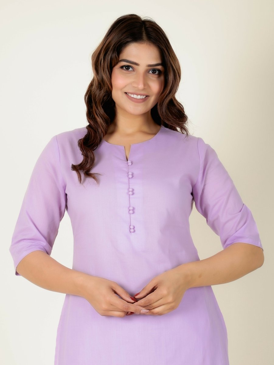 Aramya A-line Soft Cotton Solid Women's Kurta - Pink