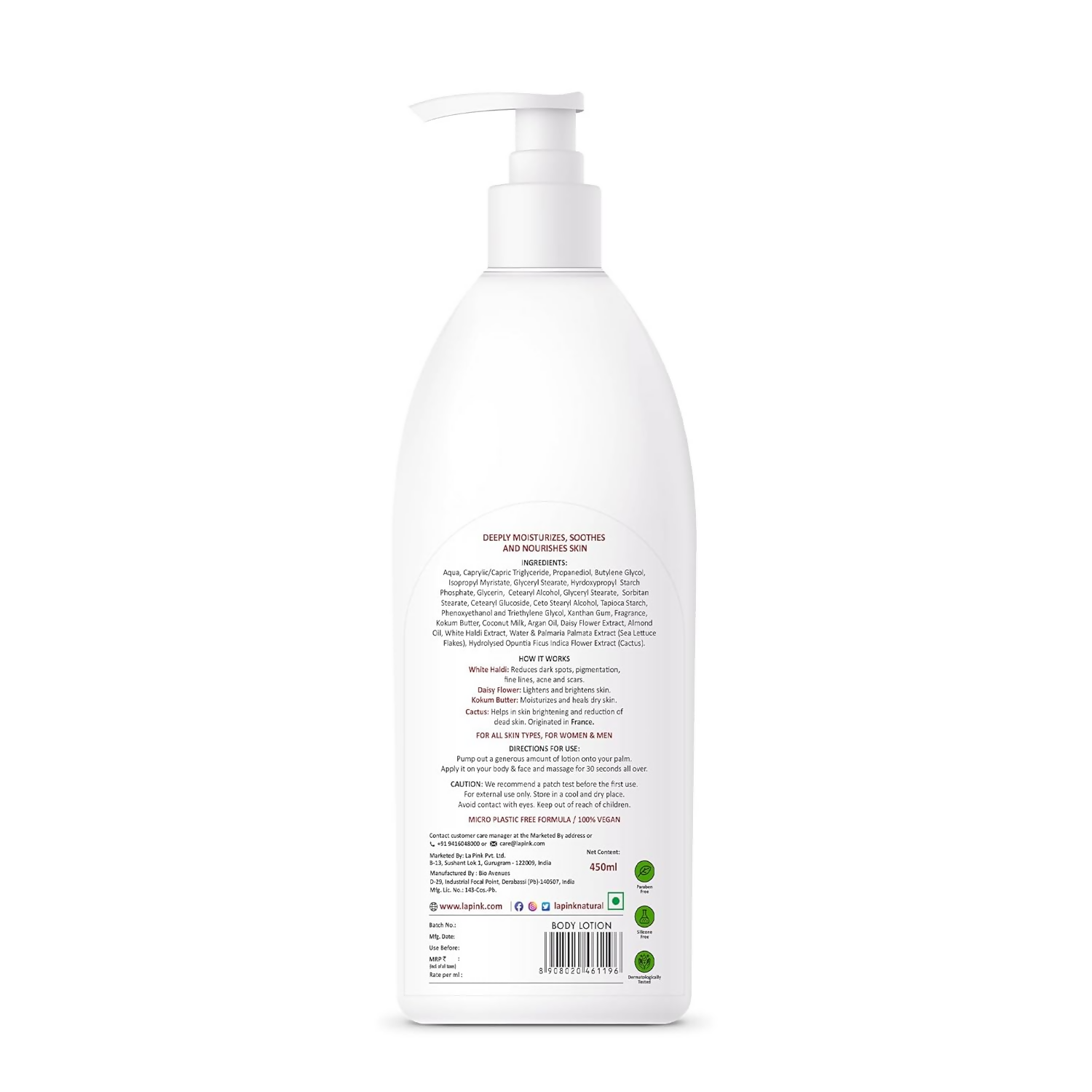 La Pink Soft & Shine Body Lotion With White Haldi