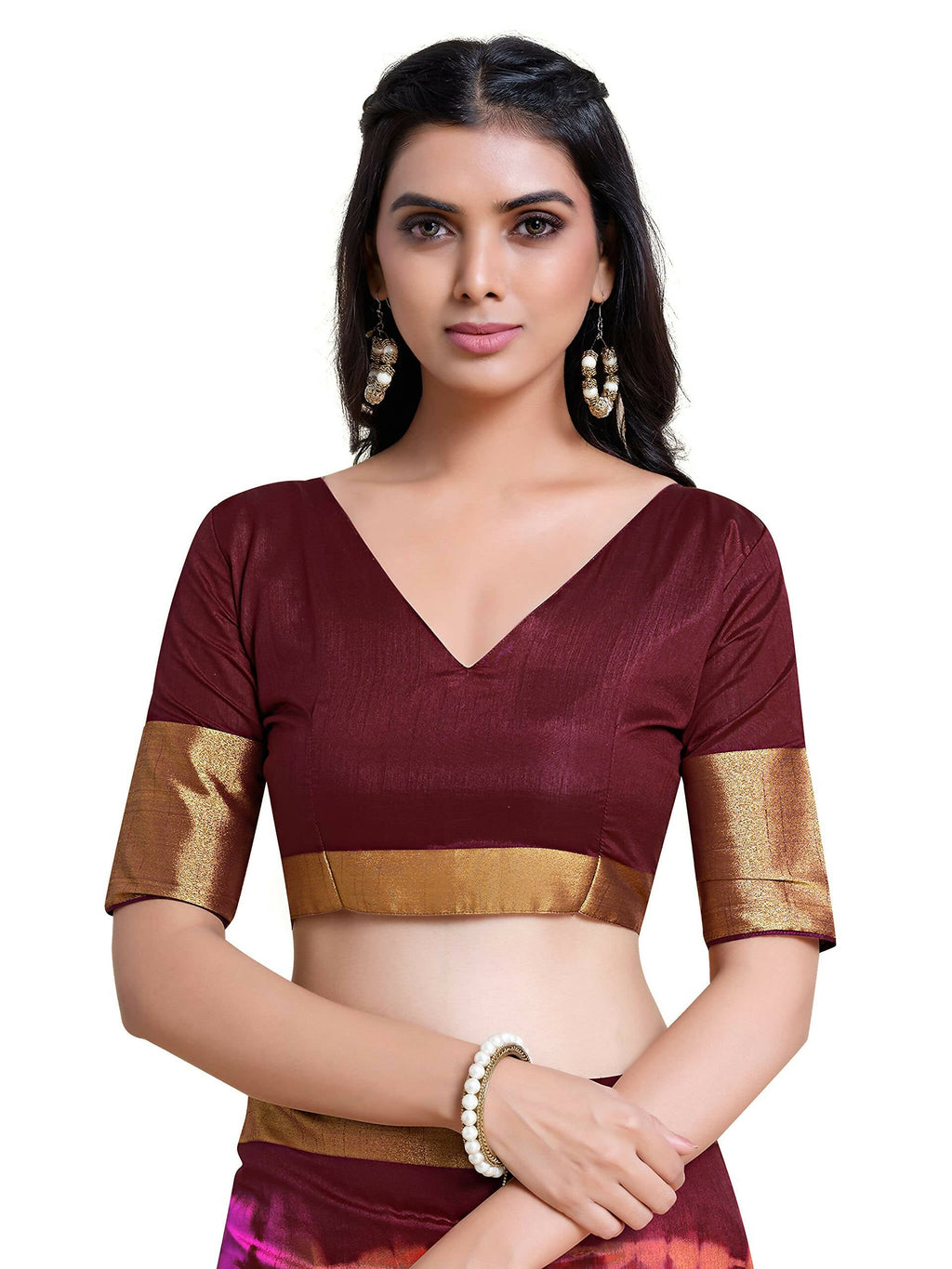Mimosa Women's Banarasi Silk Multicolor Saree