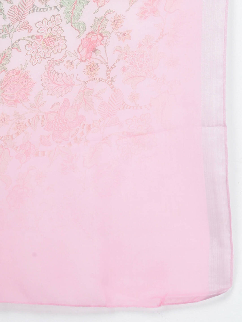 Myshka Women Pink Panelled Pure Cotton Kurta with Trousers With Dupatta Set