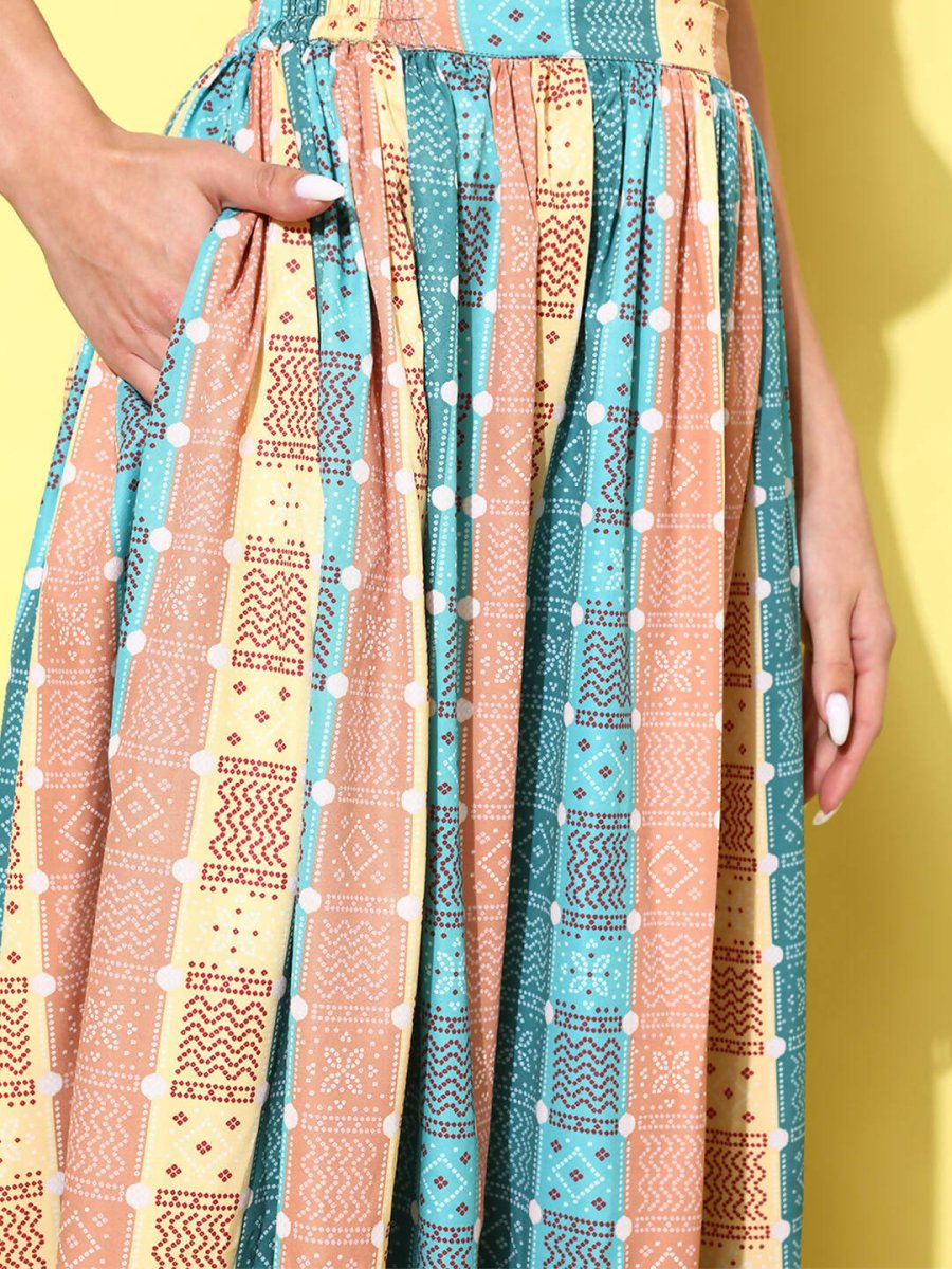 Ahalyaa Women's Traditional wear Co-ords - Green