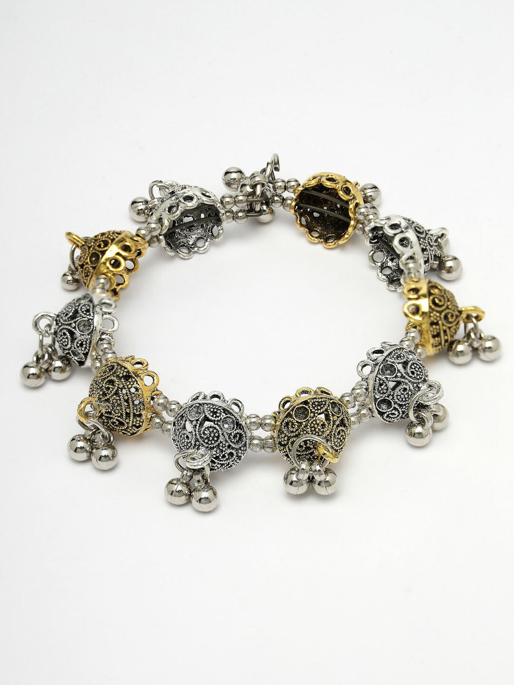 NVR Women's Gold-Polished Stylish Latest Design Multicolor Bracelet