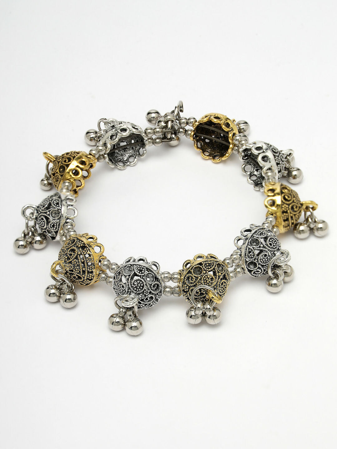 NVR Women's Gold-Polished Stylish Latest Design Multicolor Bracelet