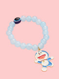 NVR Men & Women Sky Blue Artificial Beads Stylish Bracelet