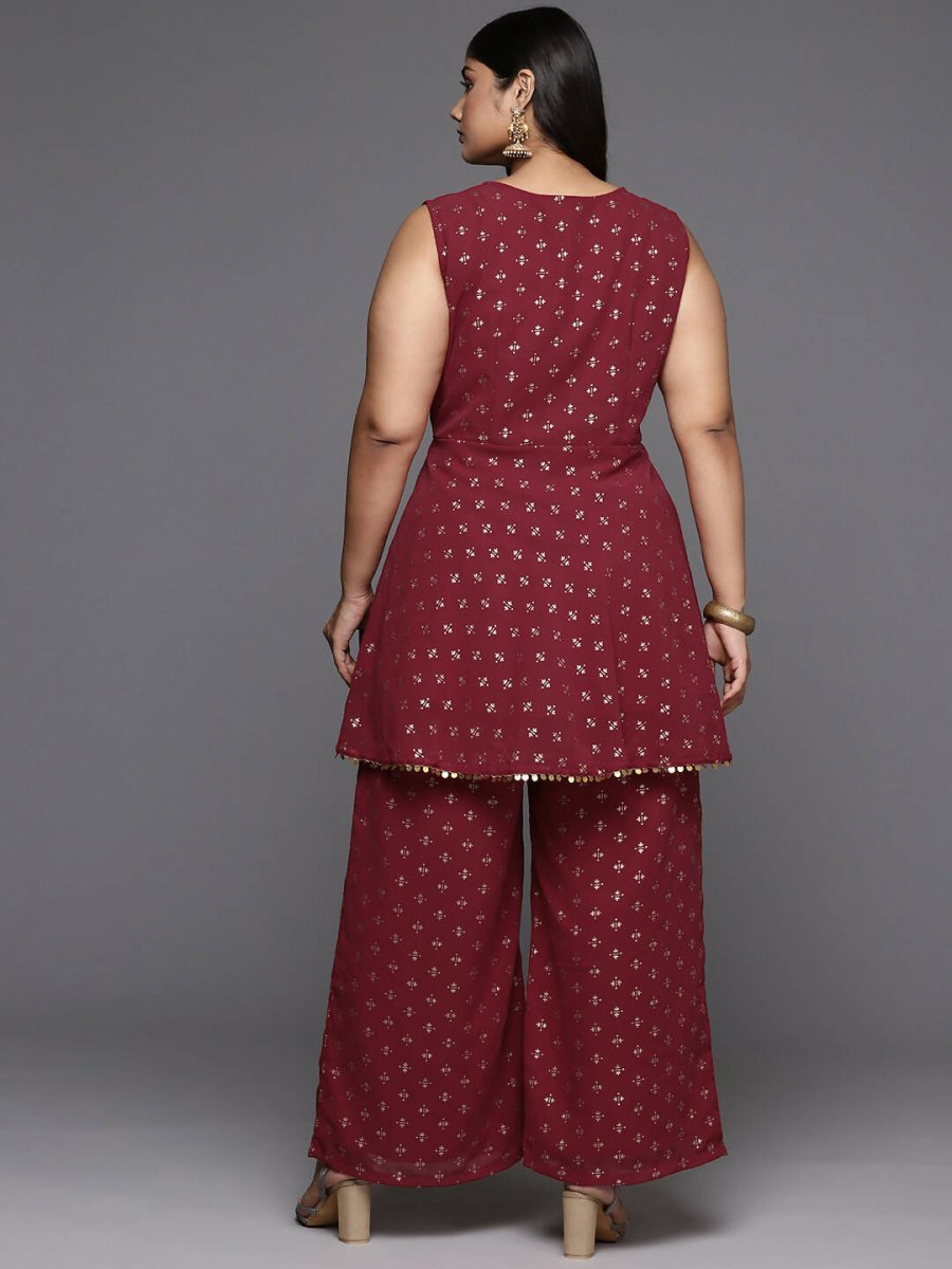 Ahalyaa Women's Traditional Wear Co-ords - Maroon