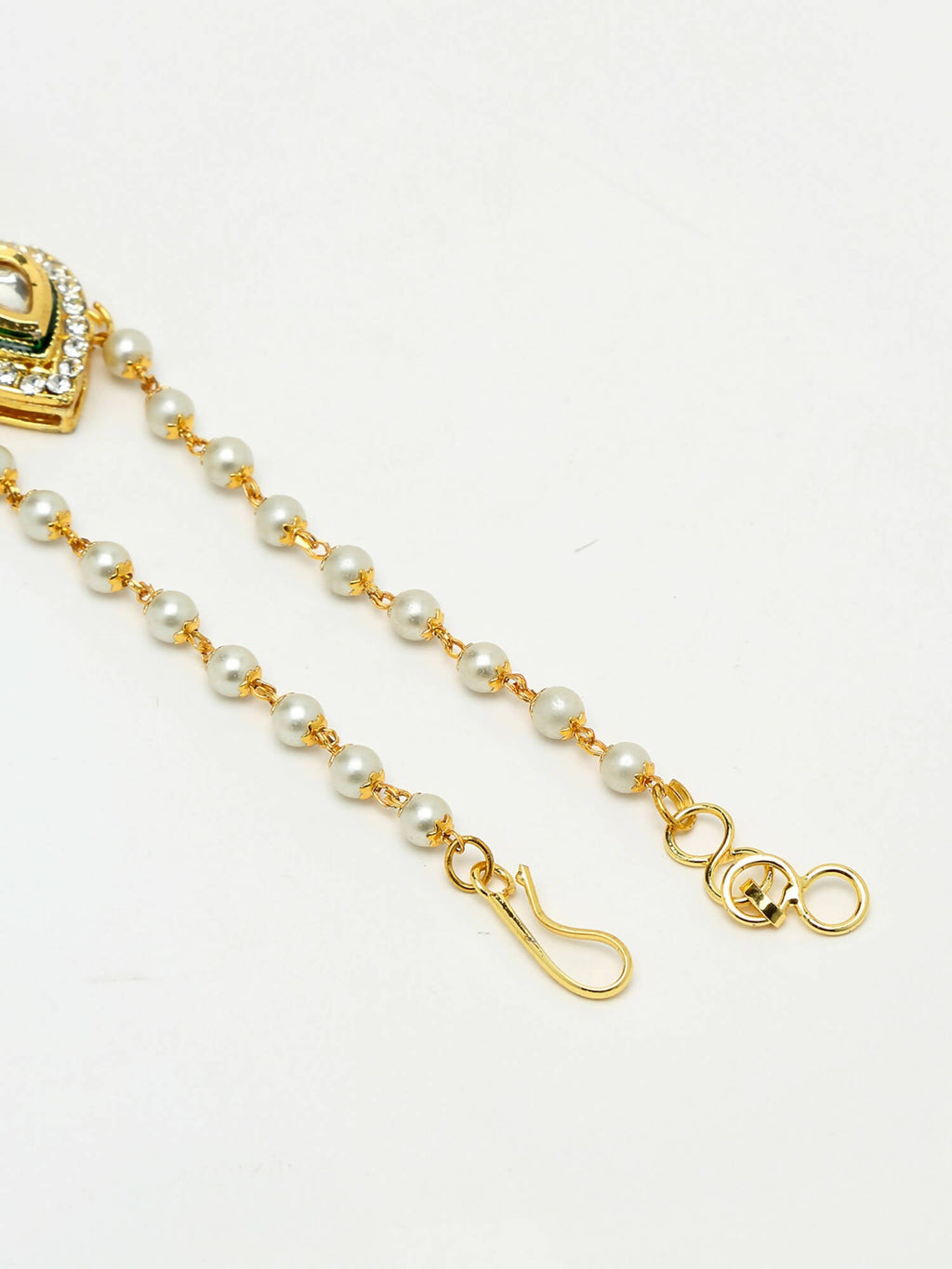 Kundan Hand Harness Set Of 2 - Ruby Raang