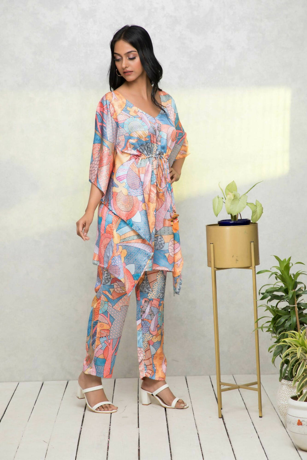 Myshka Multi - Printed Women Bling & Sparkly Co-Ords