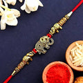 Ethnic Elephant Pearl Rakhi & Cadbury Temptations