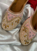 Desi Colour Women Indian Ethnic Footwear-Pink Pearl