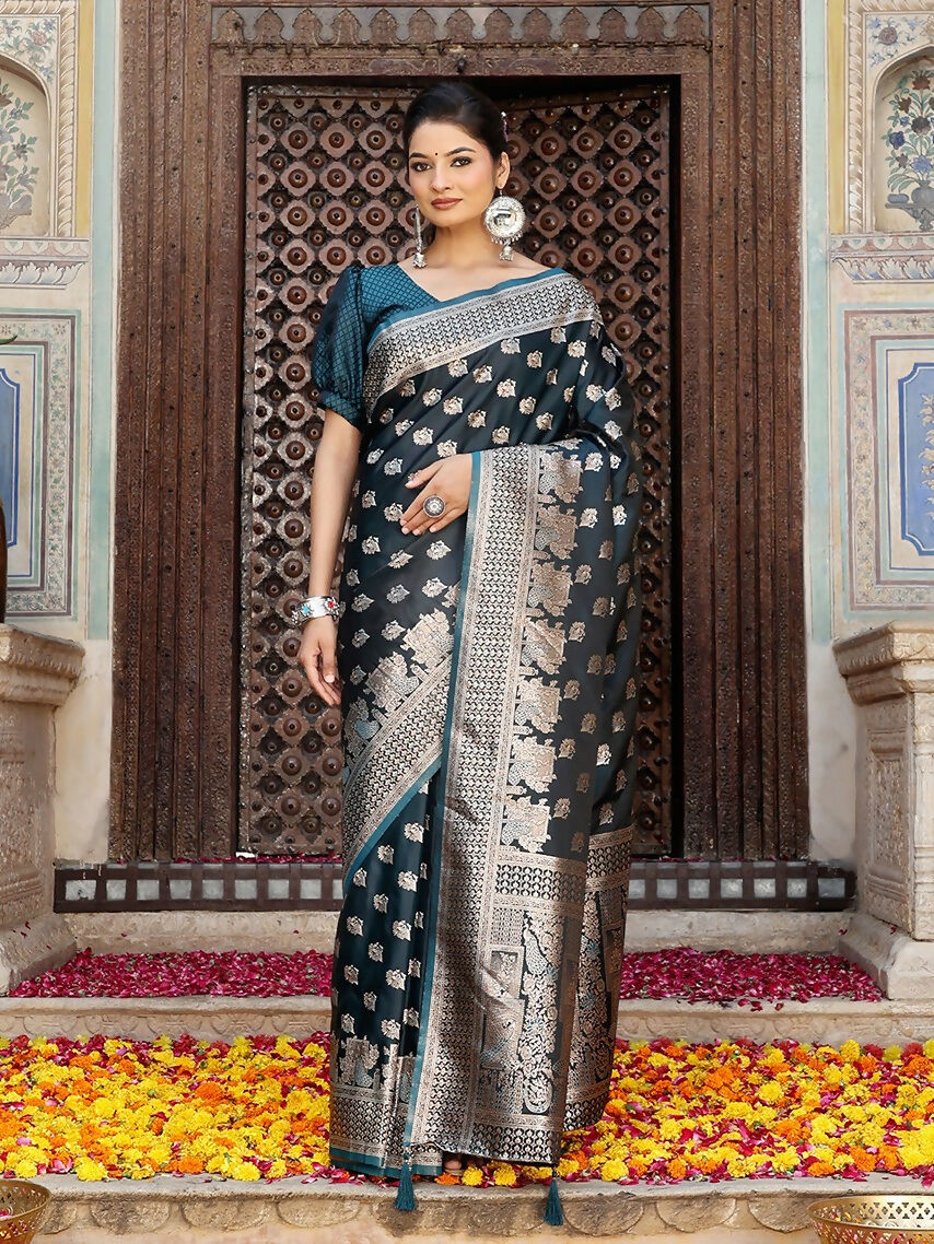 Shree Shyam Fashion Tarquice Silk Saree