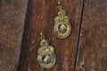 Joban Fashion Women Brass Golden White Ad Earrings