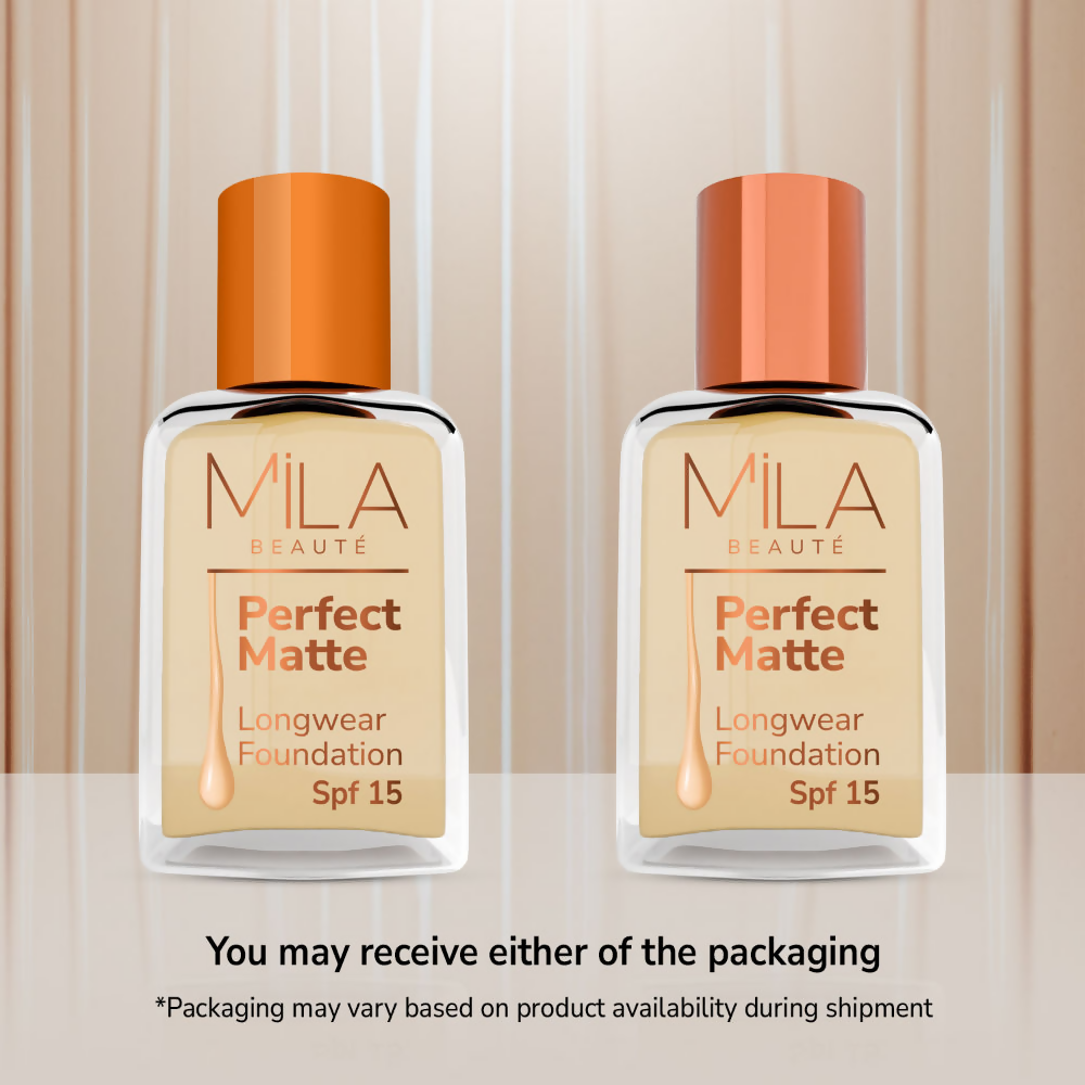 Mila Beaute Perfect Matte Longwear Foundation with SPF 15 & Oil Control Formula - Natural Beige