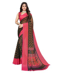 Vamika Green Chiffon Brasso Bollywood Style Woven Saree (ALIZA GREEN)