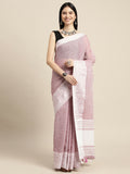 Shree Shyam Fashion Linen Purple Saree