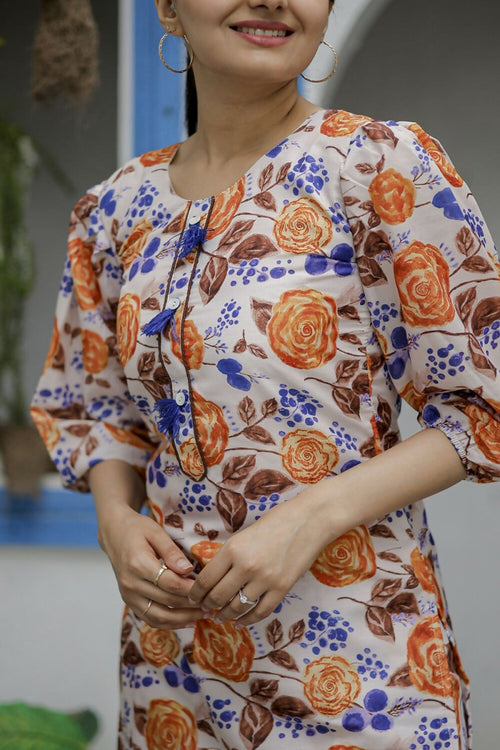 Aayaa Pure Muslin printed Multi Co-Ord Set - Multi Color