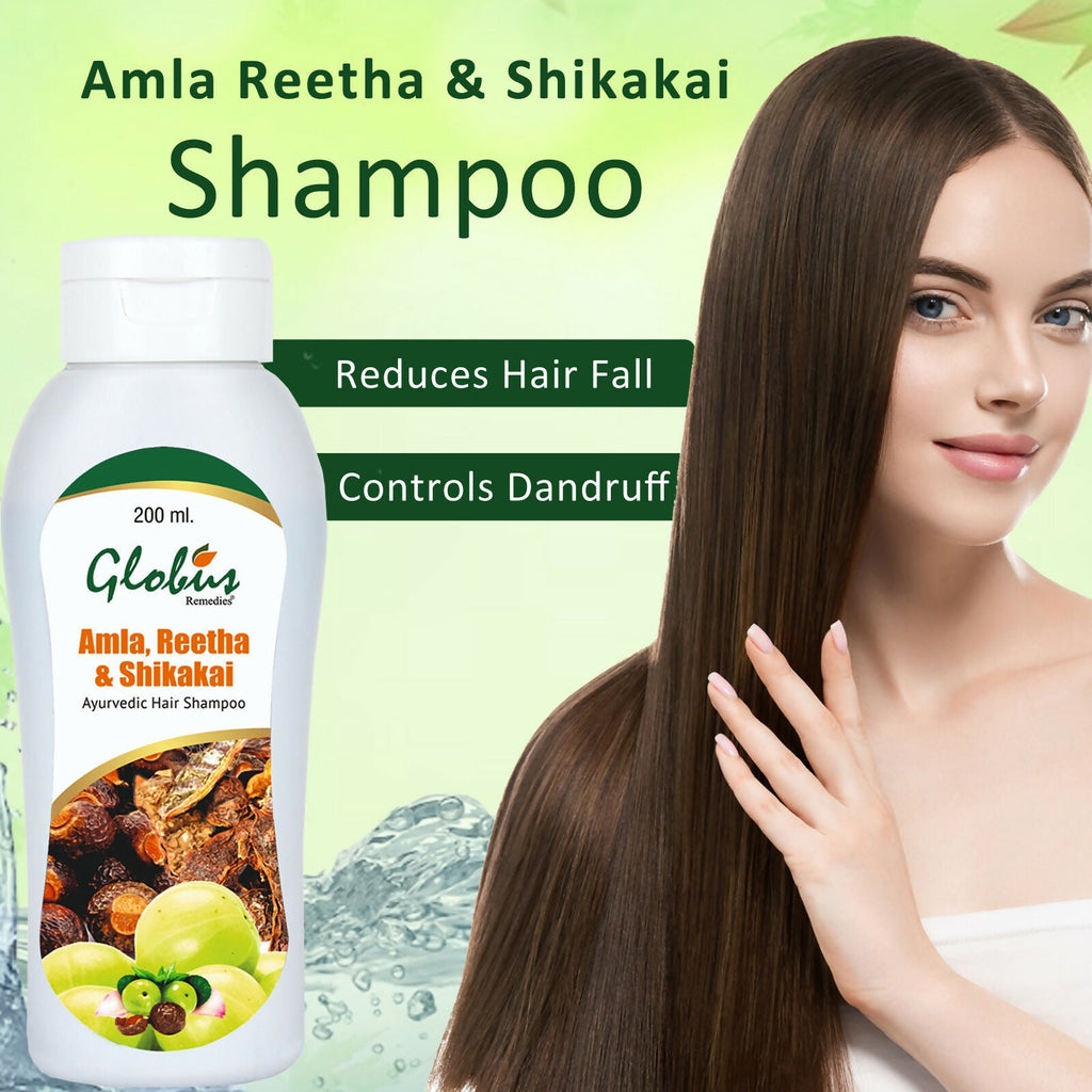 Globus Remedies Amla Reetha Shikakai Shampoo