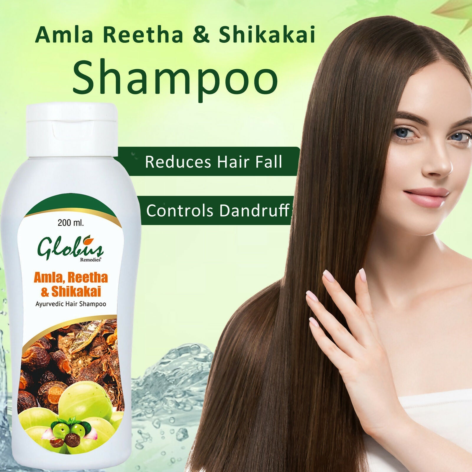 Globus Remedies Amla Reetha Shikakai Shampoo