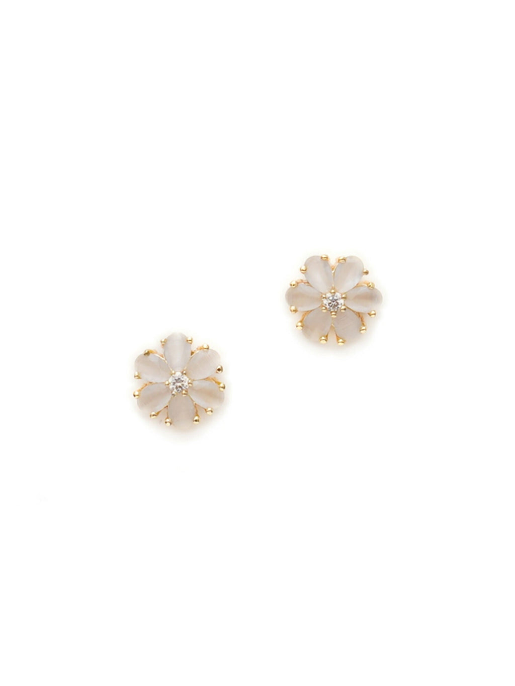 stone stud (white) - Ruby Raang