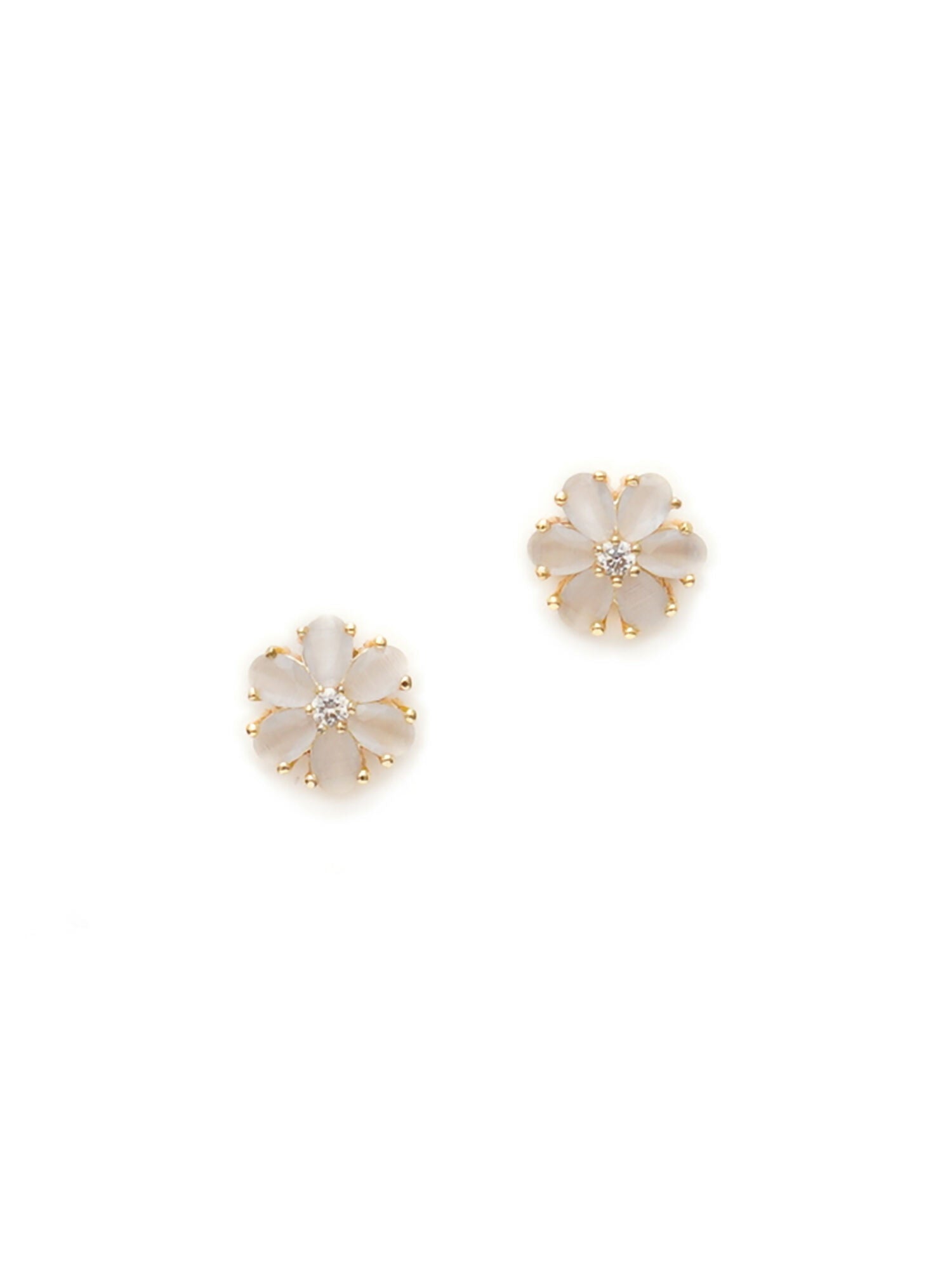 stone stud (white) - Ruby Raang