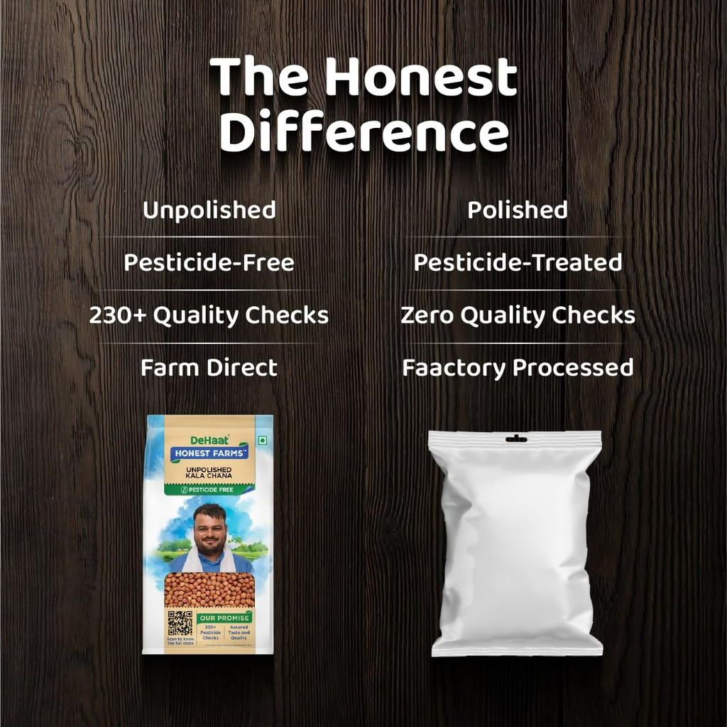 Dehaat Honest Farms Unpolished Kala Chana - Pesticide Free