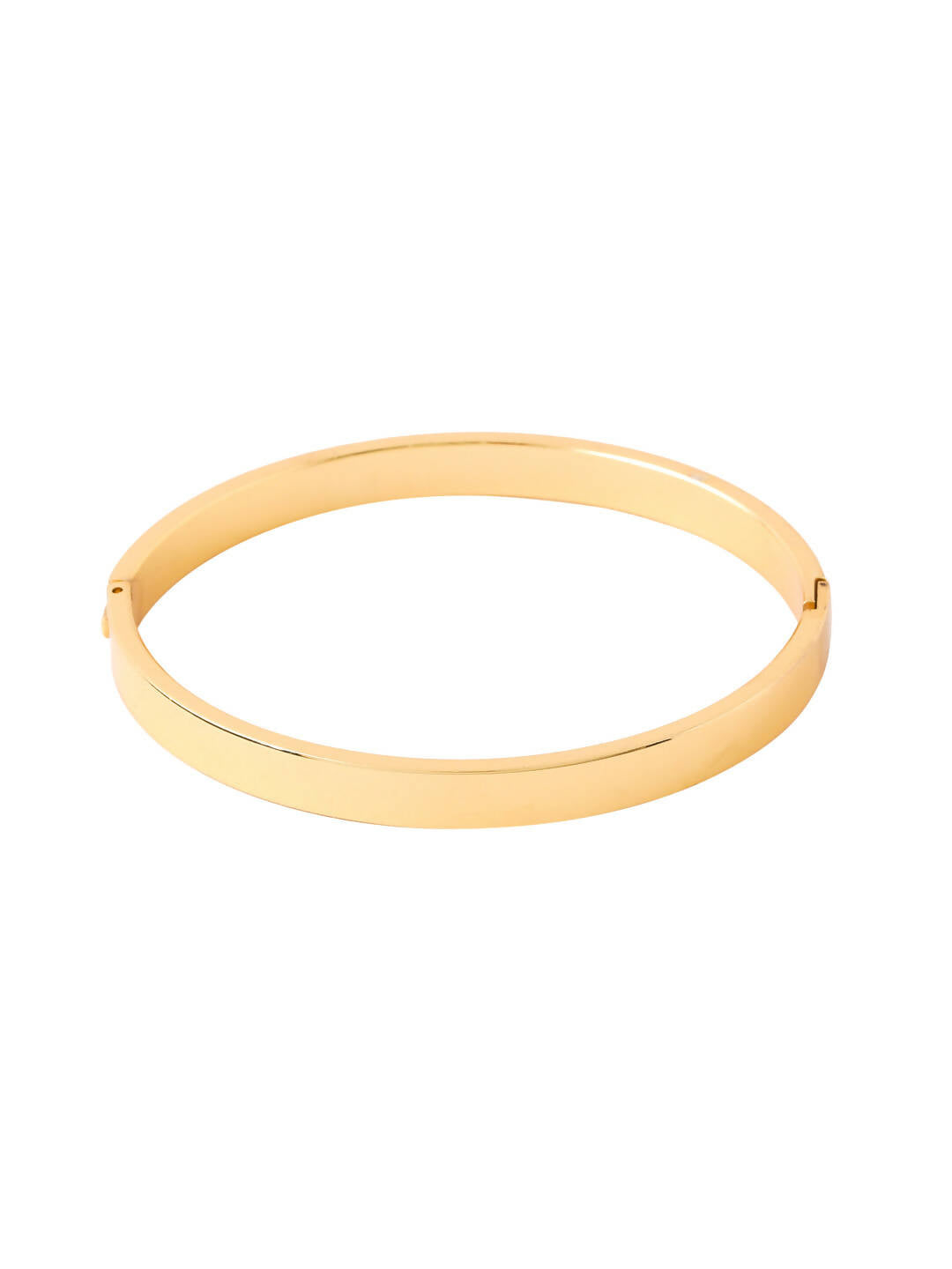 NVR Men's Gold Metal Interlock Kada Bracelet