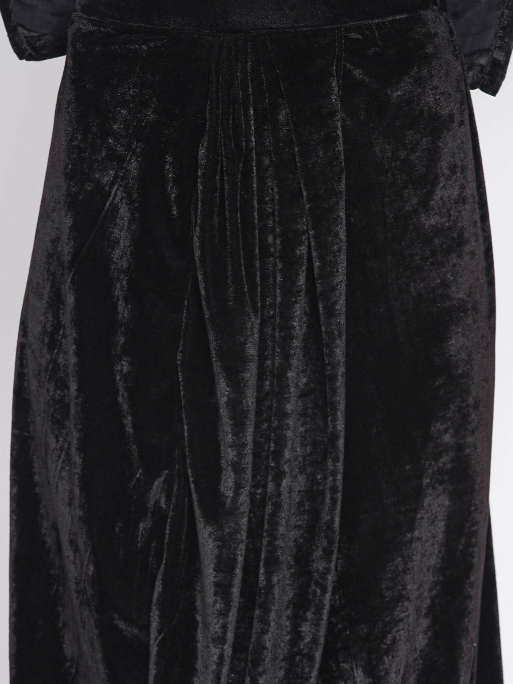 Women Republic Black Velvet Embroiderd Koti With Dhoti Pants