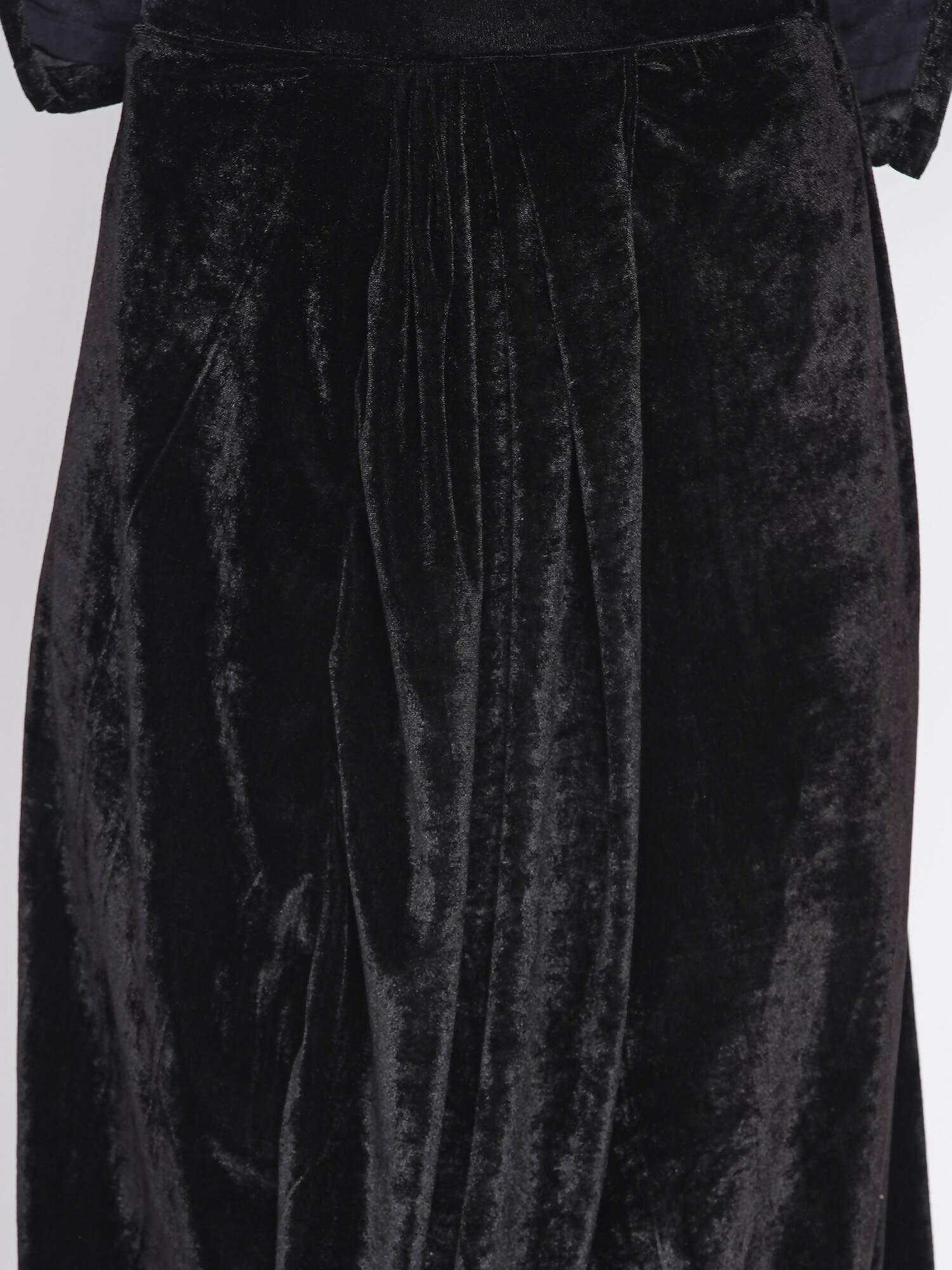 Women Republic Black Velvet Embroiderd Koti With Dhoti Pants