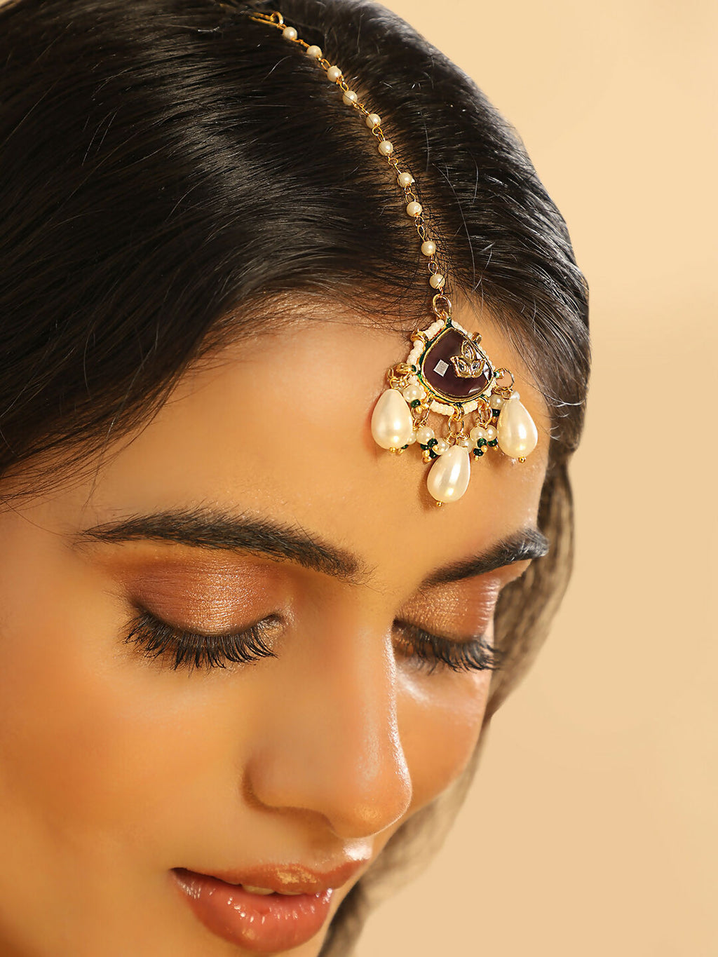 Nuyug 22K Gold Plated Ruby Grace Earrings