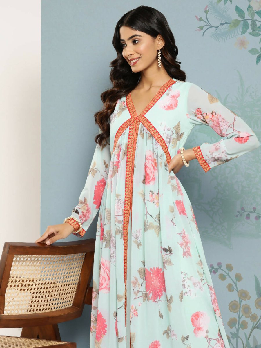 Ahalyaa Women's Traditional wear Kurta Set - Blue