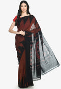 Vamika Sambalpuri Ikat Cotton Kargil Brown & Black Saree