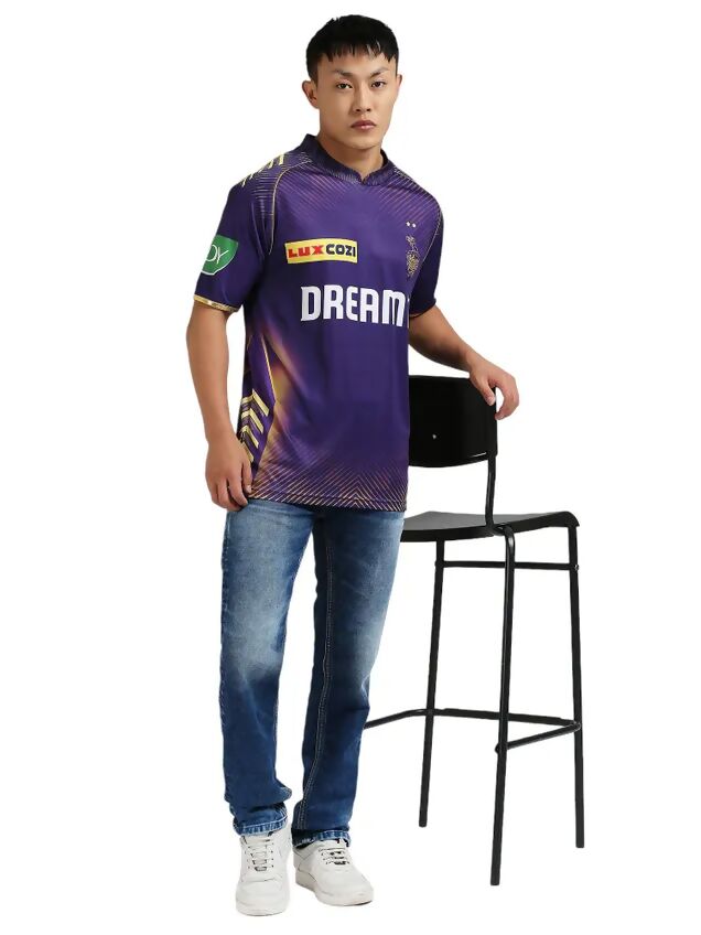 Kolkata Knight Riders Men Purple Printed Half Sleeves Jersey IPL, T20