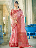 Shree Shyam Fashion Linen Cotton Light Pink Saree