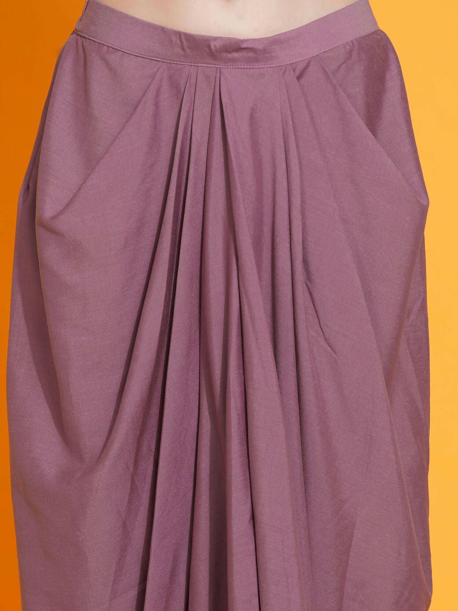 Women Republic Mauve Hand Embellished Kurta With Dhoti