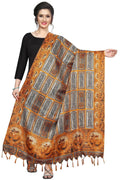 Vamika Mustard Multi Printed Khadi Bhagalpuri Dupatta