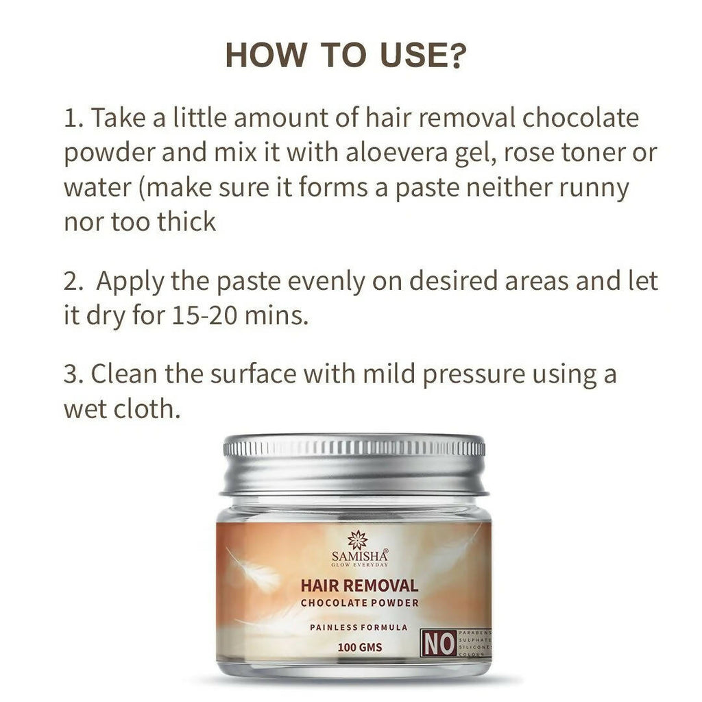Samisha Organic Chocolate Hair Removal Powder