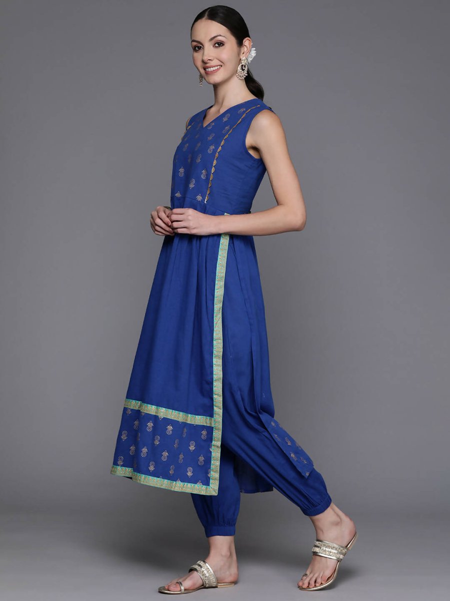 Ahalyaa Women's Traditional wear Kurta Set - Indigo blue