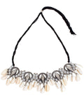 Cardinal Women Oxidised Silver-Toned Ganesh Choker Necklace Jewellery Set