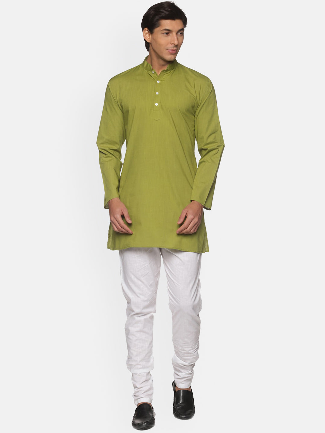 Sethukrishna Green Pure Cotton Kurta with Pyjamas For Men
